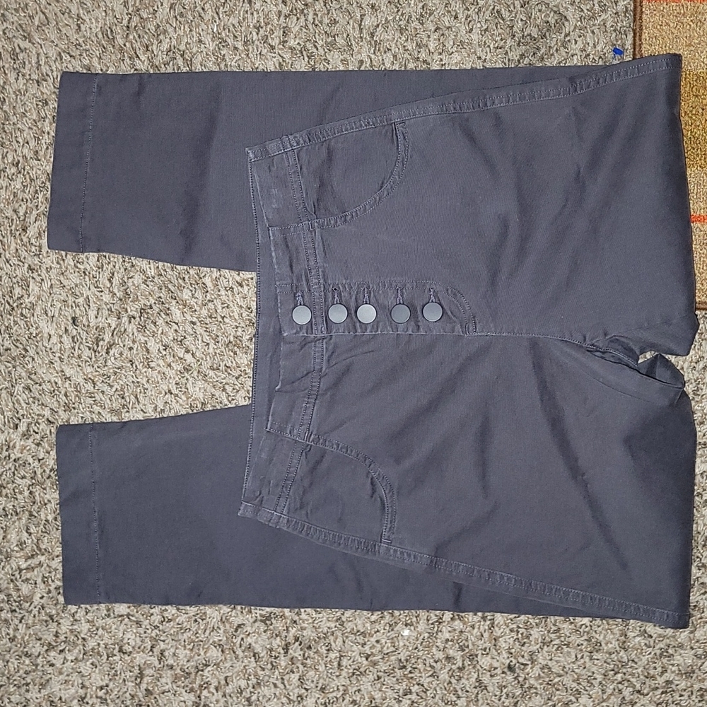 The group babaton aritzia cigarette pants gray button fly